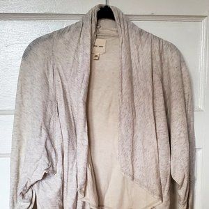 Silence + Noise Lightweight Cotton Open-front Dolman Sleeve Cocoon Cardigan